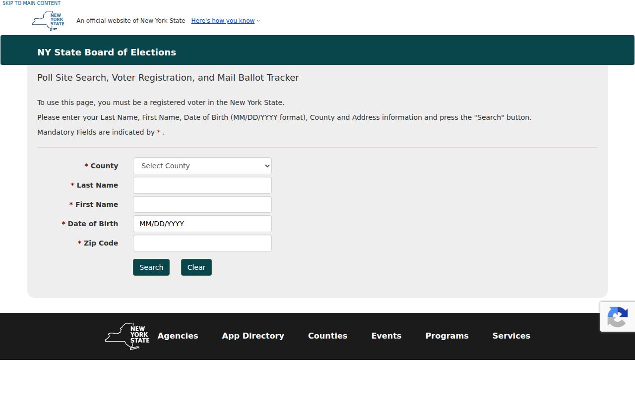 The Bronx residents directory New York voter lookup fields